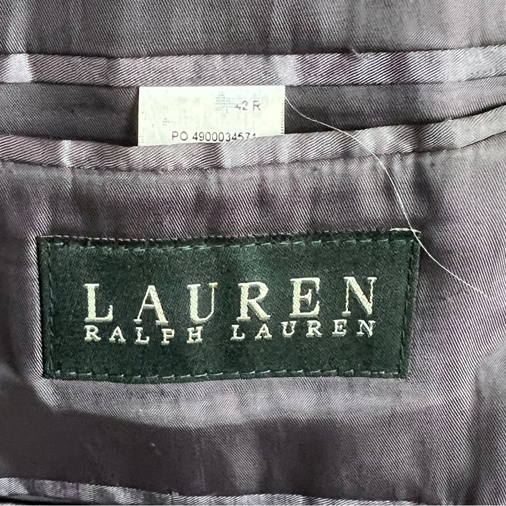 VTG Lauren Ralph Lauren Check Blazer/Jacket Gray SZ 42R Grandpa Preppy Retro - Picture 14 of 14